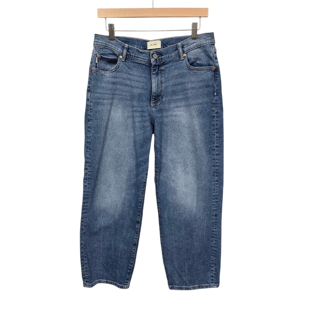 DL1961 Thea Boyfriend Jeans Womens 28 Medium Wash Blue Straight Leg Cropped 27"